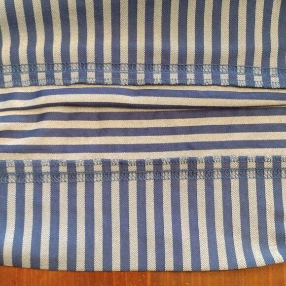 Sara Campbell 3/4 Sleeve Striped Dress, Size Small, Blue/White with Gold Accent - Picture 6 of 7